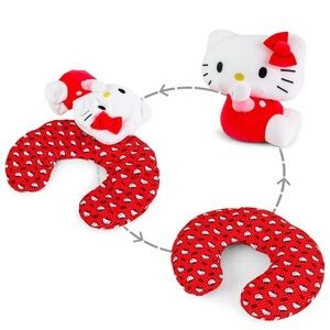 Hello Kitty Red Travel Pillow and Plush Set